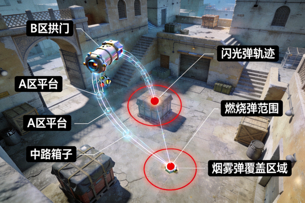 CSGO 高清投掷物点位与烟雾弹落点演示