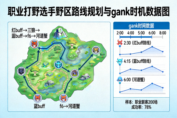 职业打野选手野区路线规划与gank时机数据图